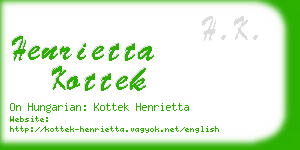 henrietta kottek business card